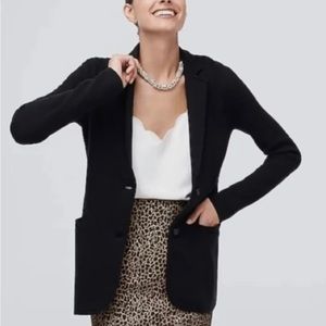 J Crew Factory Sweater Blazer, black, size XXS